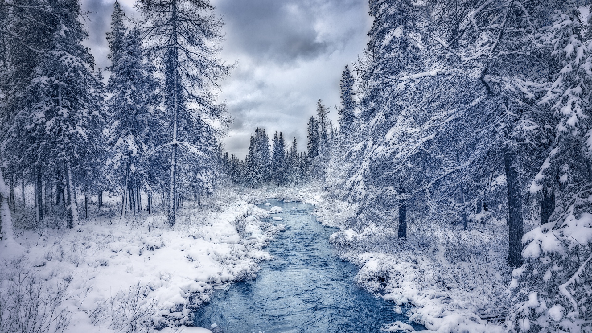 Une magnifique rivière en hiver.